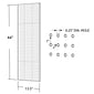 Azar® 44"(H) x 13 1/2"(W) Pegboard 1-Sided Wall Panel, Solid White, 2/Pack