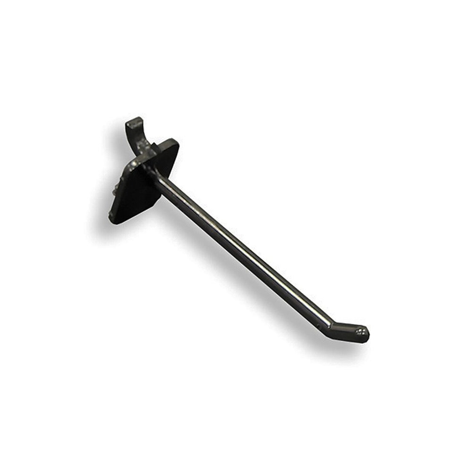 Azar 4 x 0.287(Dia) Pegboard Locking Hooks, Black, 50/Pack (800004-B)