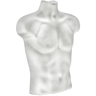 Azar Displays White Plastic Male Bust for Pegboard and Slatwall, 2-Pack (900518-WHT)