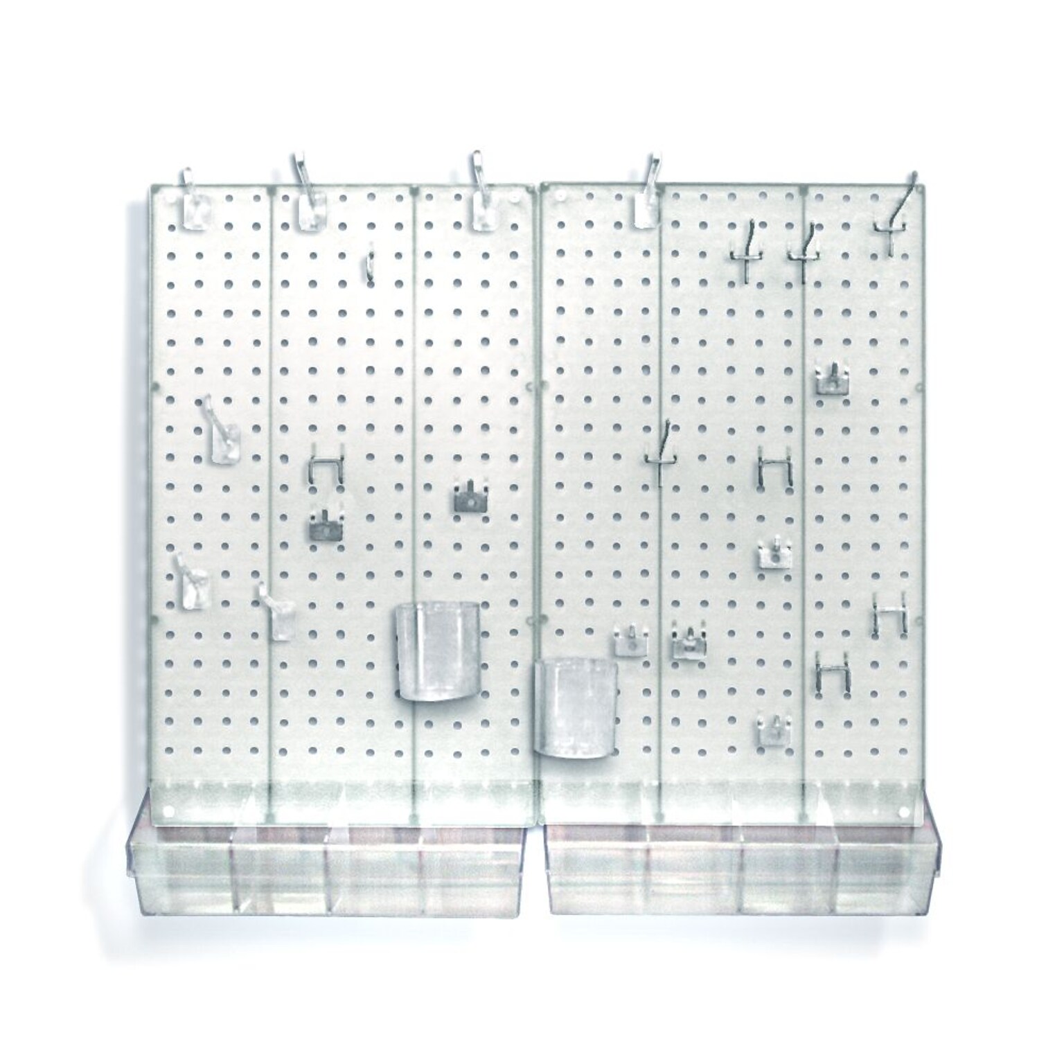 Azar® Pegboard Organizer Kit, Clear Frosted