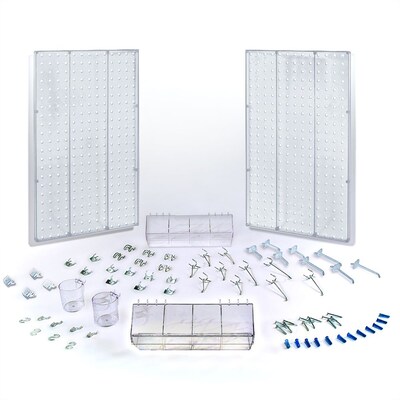 Azar® Pegboard Organizer Kit, Clear Frosted