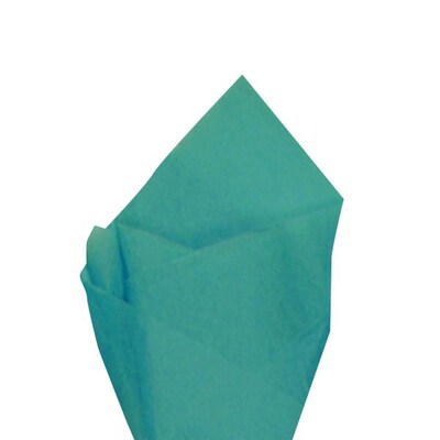 Shamrock 20" x 30" Satinwrap® Printed Tissue Paper; Caribbean Blue, 480/Pack