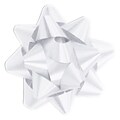 Shamrock 3 x 15 Loops Splendorette® Star Bows, White, 200/Carton
