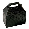 Shamrock 8 x 4 7/8 x 5 1/4 Mock Croc Gable Box; Black, 100/Carton