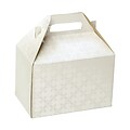 Shamrock 8 x 4 7/8 x 5 1/4 Quatrefoil Gable Box; White, 100/Carton