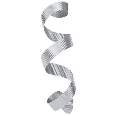 Shamrock 3/16" x 500 yds. Splendorette® Crimped Curling Ribbon; Silver, Roll