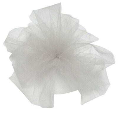 Shamrock 6" x 25 yds. Tulle Ribbon; White, Roll