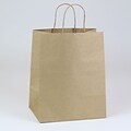 Shamrock 10 x 7 x 12 1/2 Paper Bengal Shopping Bags; Natural Kraft Beige, 250/Carton