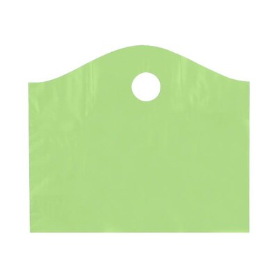 Shamrock 18 x 15 x 6 Super Wave® Die Cut Handle Bags; Citrus Green, 250/Carton