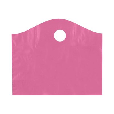 Shamrock 18 x 15 x 6 Super Wave® Die Cut Handle Bags; Sizzling Pink, 250/Carton