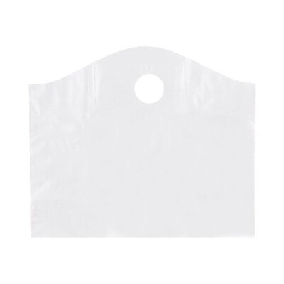 Shamrock 18 x 15 x 6 Super Wave® Die Cut Handle Bags; Frosted Clear, 250/Carton