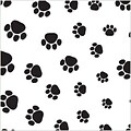 Shamrock 20 x 30 Puppy Paws Printed Tissue Paper; Black on White, 200/Pack
