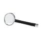 Natico Silver Metal 2.5x Magnifier With Leather Trim, 6" x 2 3/6"