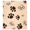 Bags & Bows® 20 x 30 Paws Tissue Paper, Black on Kraft, 200/Pack
