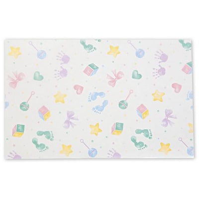 Bags & Bows® 20 x 30 Baby Prints Tissue Paper, White, 200/Pack
