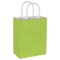 Bags & Bows Cotton Candy 4.75 x 8.25 x 10.5 Shopping Bags, Lime, 250/Carton (15-080409-37)