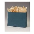 Bags & Bows® 16 x 6 x 12 1/2 Color-On-Kraft Shoppers, Teal, 250/Pack