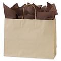 Bags & Bows® 16 x 6 x 12 1/2 Oatmeal Shoppers, Kraft, 250/Pack