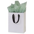 Bags & Bows® 10 x 8 x 4 Matte Laminated Euro-Shoppers, White, 200/Pack