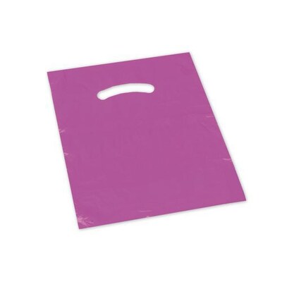 Bags & Bows® 9 x 12 Die-Cut Handle Bags, Hot Pink, 1000/Pack