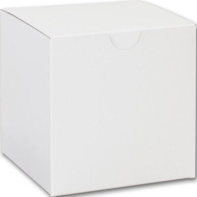 Bags & Bows 4 x 4 x 4 Gift Boxes, White, 100/Pack (250-040404C-9)