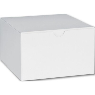 Bags & Bows® 3 x 5 x 5 One-Piece Gift Boxes, White, 100/Pack