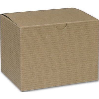 Bags & Bows® 4 1/2 x 4 1/2 x 6 One-Piece Gift Boxes, Kraft, 100/Pack
