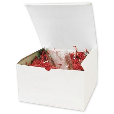 Bags & Bows® 6 x 10 x 10 One-Piece Gift Boxes, White, 50/Pack
