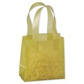 Polyethylene 6.5H x 6.5W x 3.5D Frosted Shopping Bags, Gold, 250/Pack (268-060306-15)