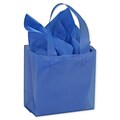 Bags & Bows® 6 1/2 x 3 1/2 x 6 1/2 Frosted High Density Shoppers, 250/Pack