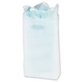 Bags & Bows® 7 3/4 x 3 1/2 x 15 Frosted High Density Die Cut Shoppers, Clear, 250/Pack