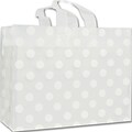 Bags & Bows® 16 x 6 x 12 Dots Frosted Flex Loop Shoppers, 100/Pack