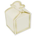 Bags & Bows® 1 1/4 x 1 1/2 x 1 1/2 One-Piece Petal Style Truffle Boxes, White, 50/Pack