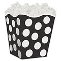 Bags & Bows® 4 1/2 x 3 3/4 x 4 Dots Sweet Treat Gift Boxes, Black on White, 6/Pack