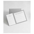 Bags & Bows® 8 x 5 Square Gift Certificates With Folder, 100/Pack (503-SILV)