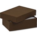 Bags & Bows® 3 1/16 x 2 1/8 x 1 Jewelry Boxes, Cocoa, 100/Pack