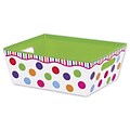 Bags & Bows® 4 1/2 x 9 1/2 x 12 Gumballs Market Tray, White, 3/Pack