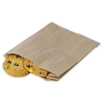 Bags & Bows® 8 x 6 1/2 x 2 Food Service Sandwich/Pastry Bags, Kraft, 2000/Pack