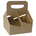 Bags & Bows® Food Service Cup Carrier, Kraft,  8-3/8 x 6-7/16 x 6-7/16, 200/Pack