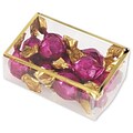 Bags & Bows® 4 1/2 x 3 x 1 3/8 2-Piece Gold Trimmed Boxes, Clear, 25/Pack