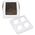 Bags & Bows® 4 Cup Standard Cupcake Platform Inserts, White, 100/Pack (77CI-261)