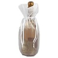 Organza Fabric 15H x 6.5W Solid Wine Bags, White, 10/Pack (B901-01)