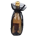 Organza Fabric 15H x 6.5W Solid Wine Bags, Black, 10/Pack (B901-45)