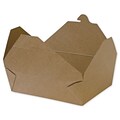 Bags & Bows® BIOPLUS® 7 3/4 x 5 1/2 x 2 1/2 Earth Recycled Food Container, Kraft, 200/Case