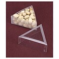 Bags & Bows® 3 1/2 x 1 1/4 Triangle Shape Frosted Window Boxes, Crystal Clear, 10/Pack