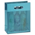 Bags & Bows® 8 x 4 x 10 Jade Jelly Bags, Blue, 250/Pack