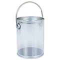 Bags & Bows® 4 x 3 Pail, Silver/Clear, 6/Pack