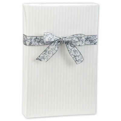Bags & Bows® 24 x 417 Pearl Stripe Gift Wrap, White, RL