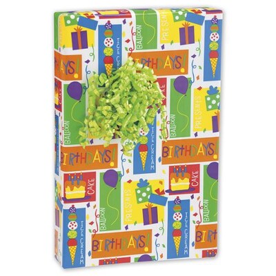 Bags & Bows® 24 x 417 My Birthday Gift Wrap, RL