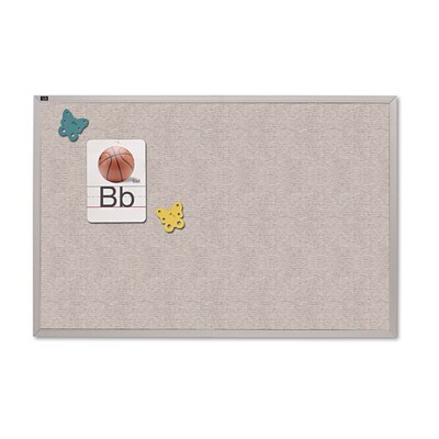 MasterVision® 72W x 48H Tech Cork Board, Silver/Black Frame